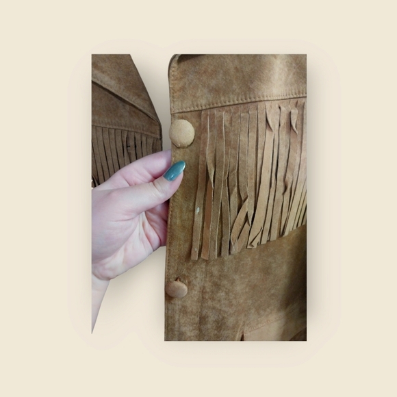 Vintage Leather Fringe Jacket - Picture 5 of 12